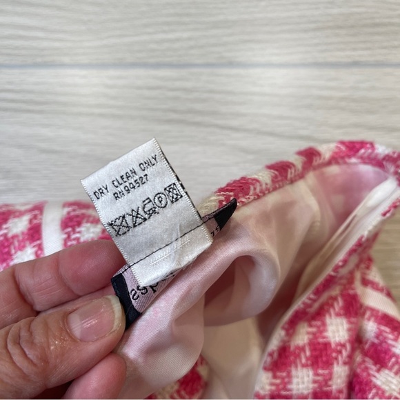 Isabel & Nina Pink White Tweed Blazer Skirt Set Coquette Chic Women’s size 8 - Picture 13 of 17